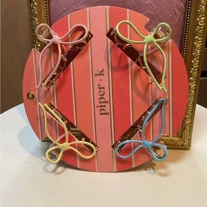 Pink and Green Hair Accessories Set with Vintage Charm